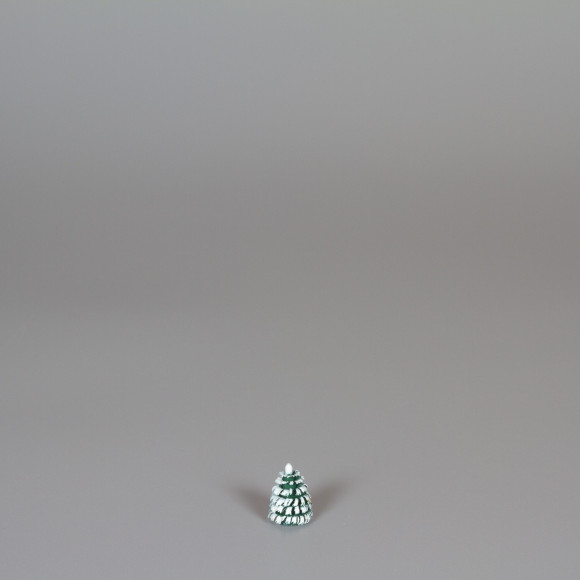 Erzgebirgischer Spanbaum Ringelbaum grün/weiß - 1,5 cm