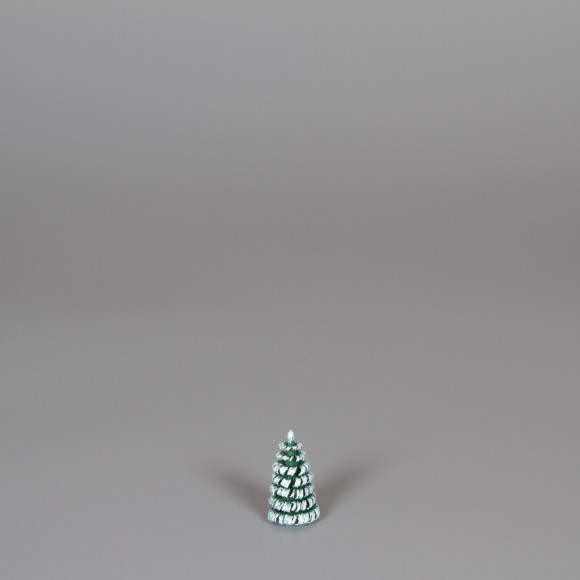 Erzgebirgischer Spanbaum Ringelbaum grün/weiß - 2,5 cm