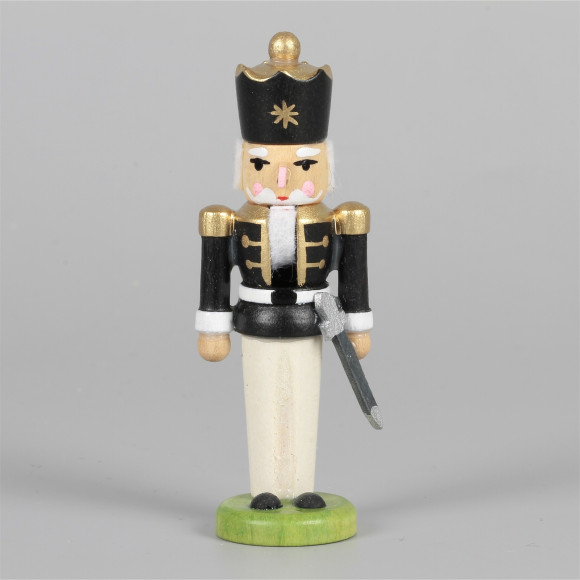 Miniatur Nussknacker König schwarz