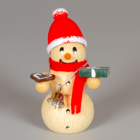 Dekofiguren Schneemann mit Geschenken natur-farbig