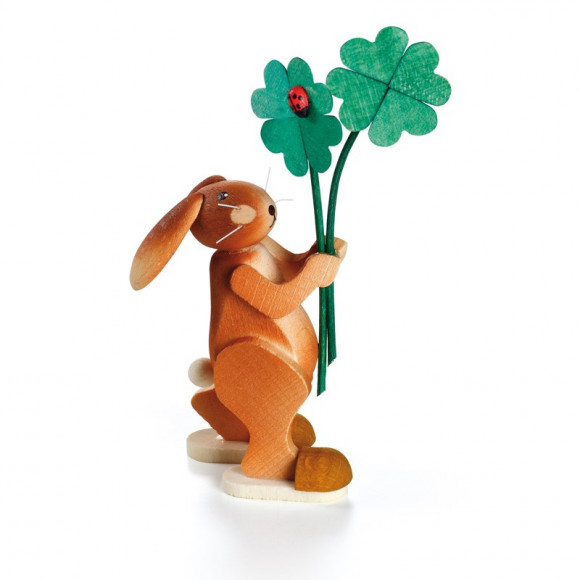 Hase mit Kleeblatt