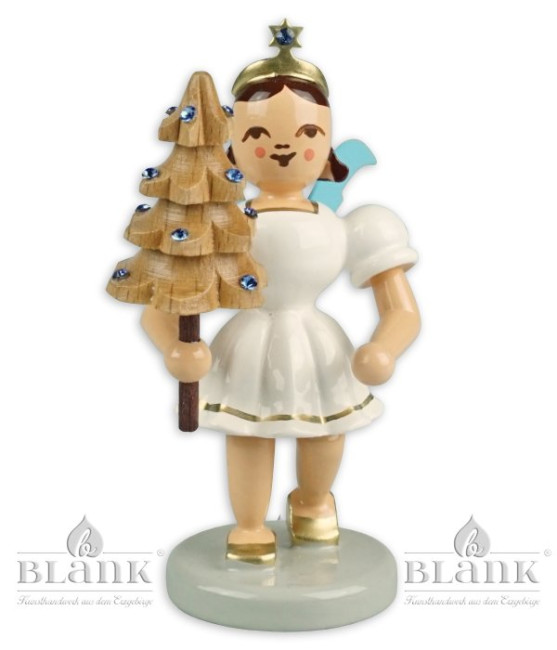 Kurzrockengel mit Bäumchen und Preciosa-Kristallen - farbig