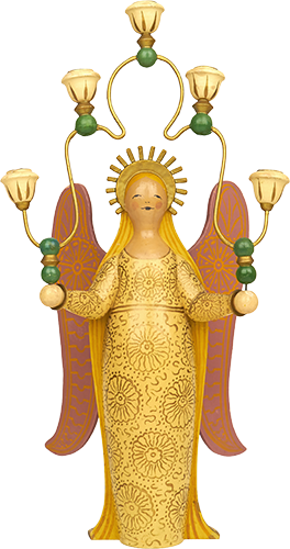 Engel mit Lichterbogen - 35,5 cm