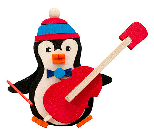 Baumbehang Pinguin mit Bass