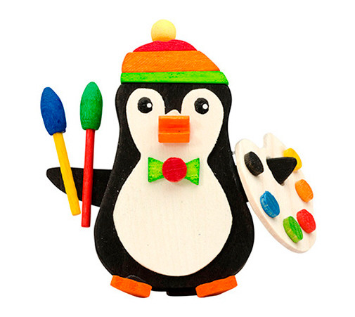 Baumbehang Pinguin mit Farbpalette