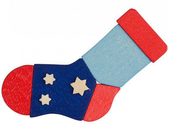 Baumbehang Nikolausstrumpf, blau