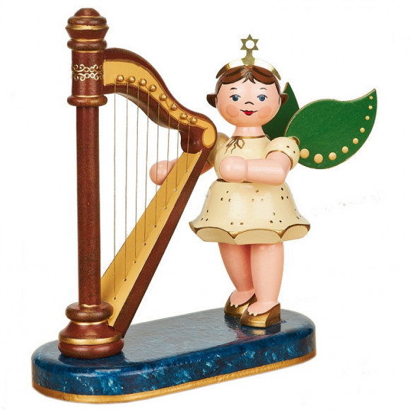 Engel mit Harfe, 16 cm