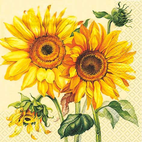 Tischservietten Sonnenblumen