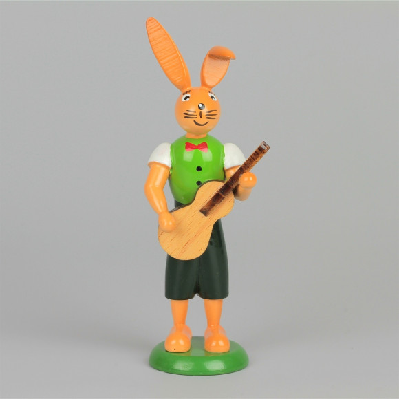 Osterhase Hase mit Gitarre, 12 cm