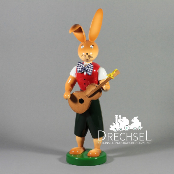 Osterhase Hase mit Gitarre, 25 cm