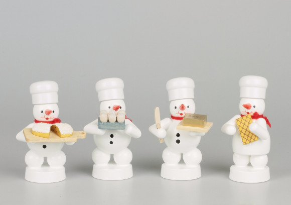Schneemänner Weihnachtsbäckerei 7, 4-teilig