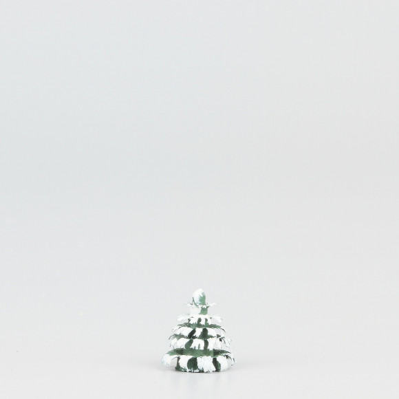 Erzgebirgischer Spanbaum Ringelbaum grün/weiß - 1 cm
