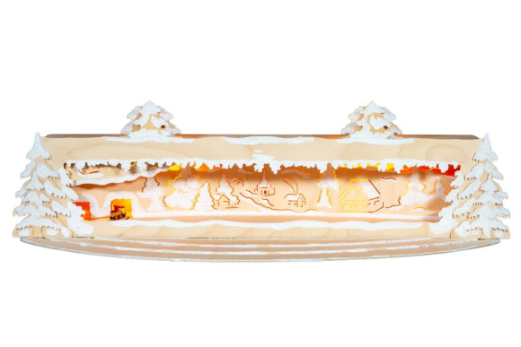 Fensterbank für Schwibbögen beschneit