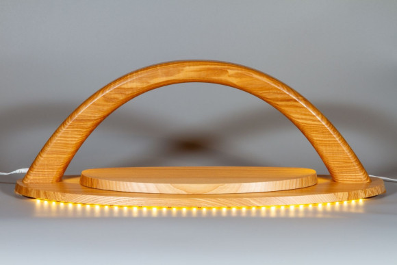 LED-Schwibbogen Esche natur zum selbst Bestücken, groß