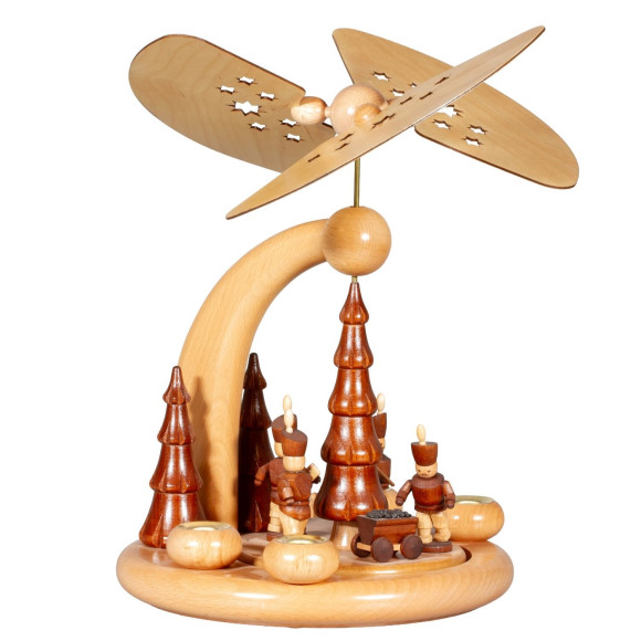 Pyramide Bergleute, natur - Auslaufartikel