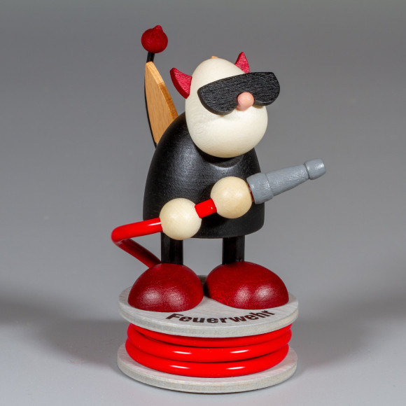 Teufelchen Gustav als Feuerwehrmann