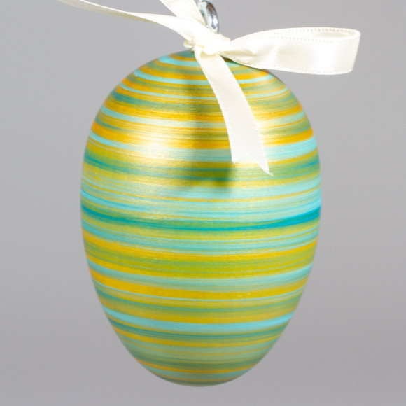 Handgedrechseltes Maxi Osterei, 8 cm, Einzelstück