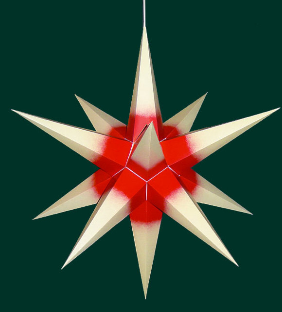 Weihnachtsstern für innen, chamois (beige)/rot