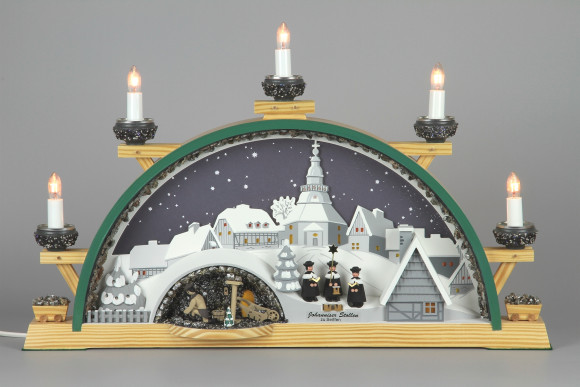 Schwibbogen Johanniser Stollen zu Seiffen mit Kurrende