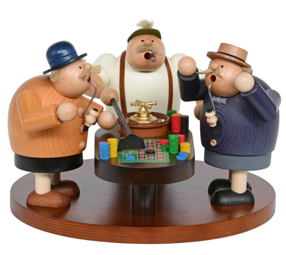 Räuchermännchen Roulette-Runde Trio - Auslaufartikel