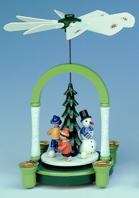 Pyramide Schneemann, grün-weiß