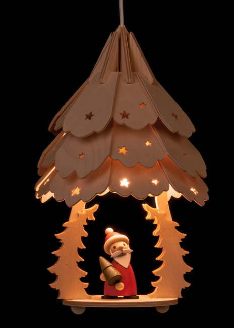 Laterne Weihnachtsmann mit Baum