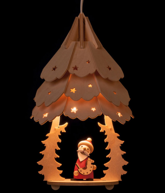 Laterne Weihnachtsmann mit Reiterlein