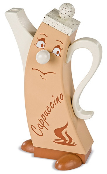 Moderne Räucherfigur Kanne Cappuccino