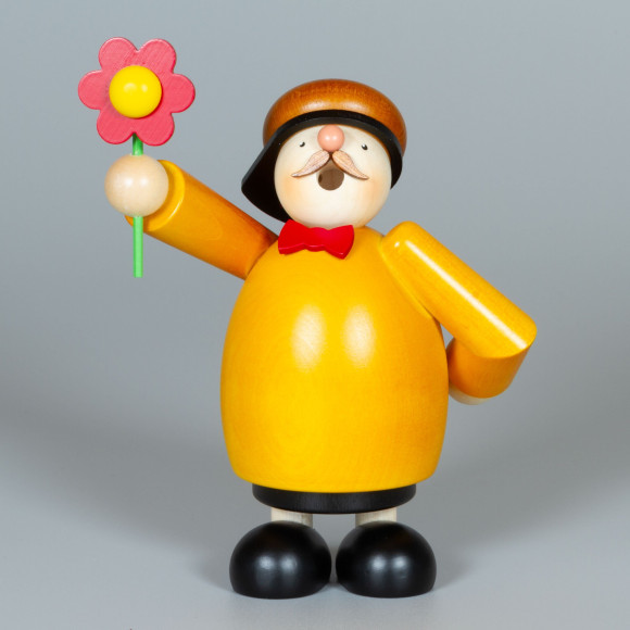 Räuchermann Gratulant mit Blume