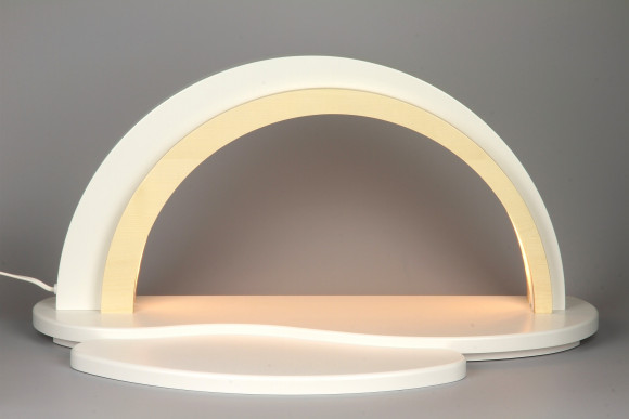 Holz Design LED Schwibbogen, weiß