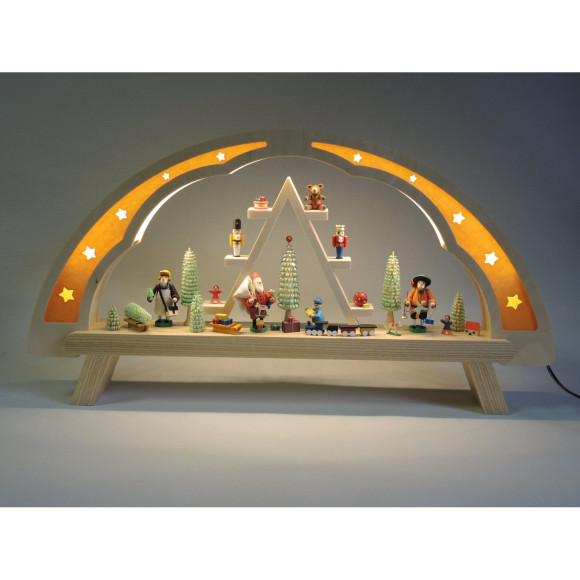 LED Schwibbogen Seiffener Weihnachtsmarkt - Auslaufartikel