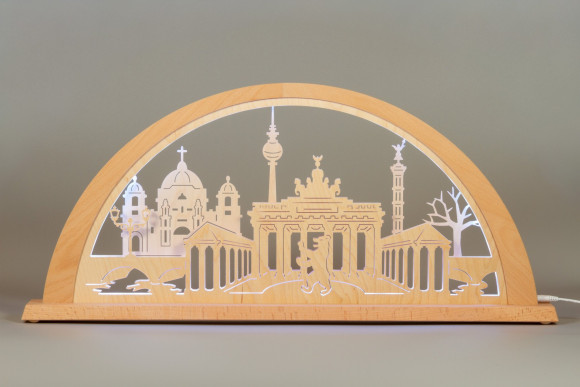 Schwibbogen Stadtlichter Berlin mit Brandenburger Tor LED Farbwechsel