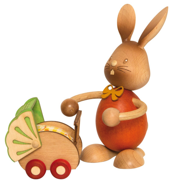 Hase Stupsi mit Kinderwagen