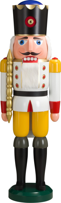 Schauwerkstatt Nussknacker König in Weiß, 100 cm