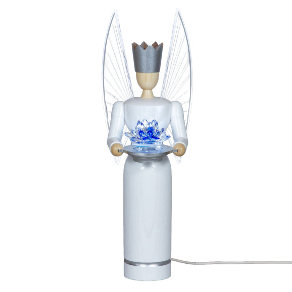 Lichterengel Kristall mit LED Lichtwechsel - 36 cm