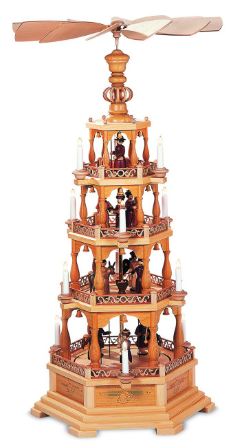 Pyramide Heilige Geschichte 4-stöckig, elektrisch