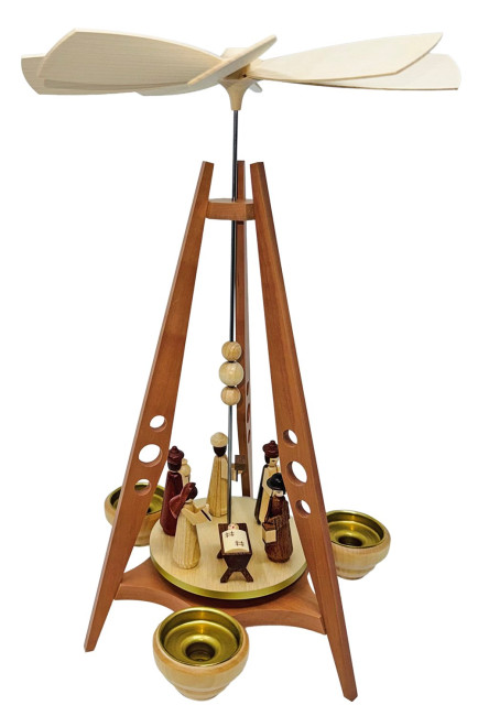 Müller Pyramide Christi Geburt im mid-century modern Stil, 1-stöckig, natur