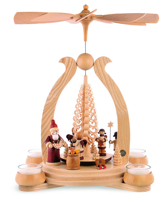 Teelicht-Bogenpyramide Bescherung