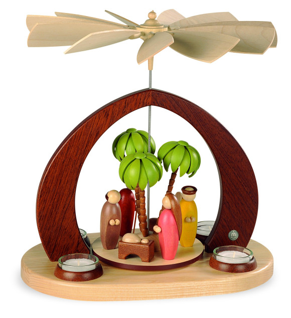 Moderne Bogenpyramide Christi Geburt farbig