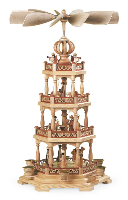 Pyramide Heilige Geschichte mit Engel, 3-stöckig