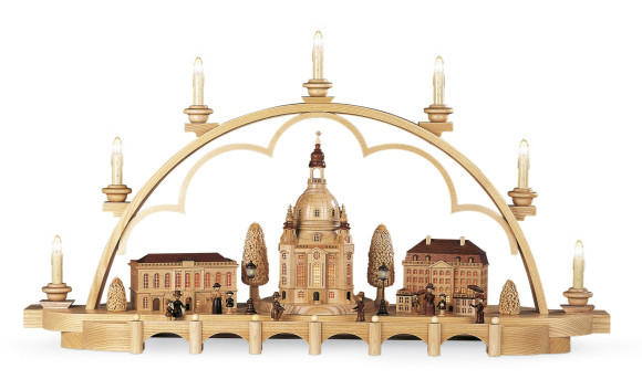 Schwibbogen Alt Dresden mittelgroß, natur