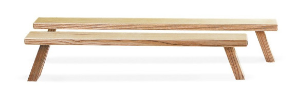 Schwibbogenbank Baumart Esche natur 104x17x13cm
