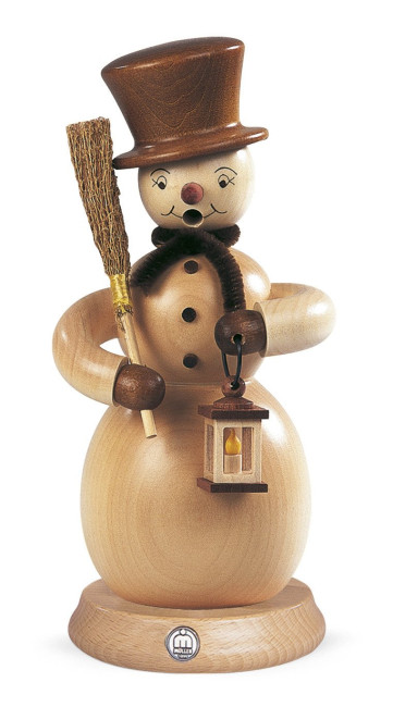 Räuchermann Schneemann natur