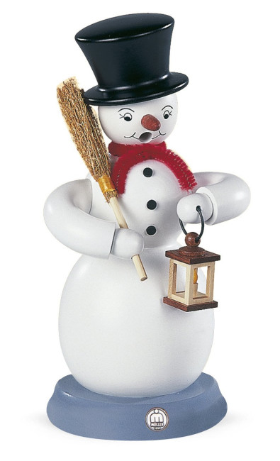 Räuchermann Schneemann farbig