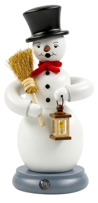 Müller Räuchermann Schneemann farbig