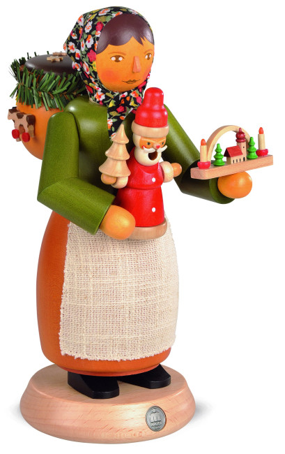 Räuchermann Holzspielzeugverkäuferin