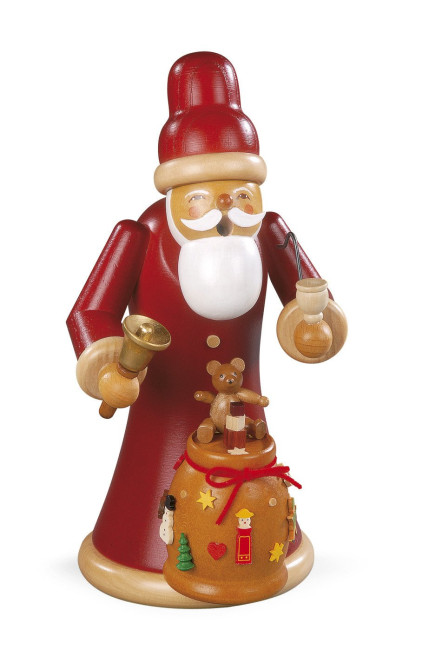 Räuchermann Weihnachtsmann mit Geschenken