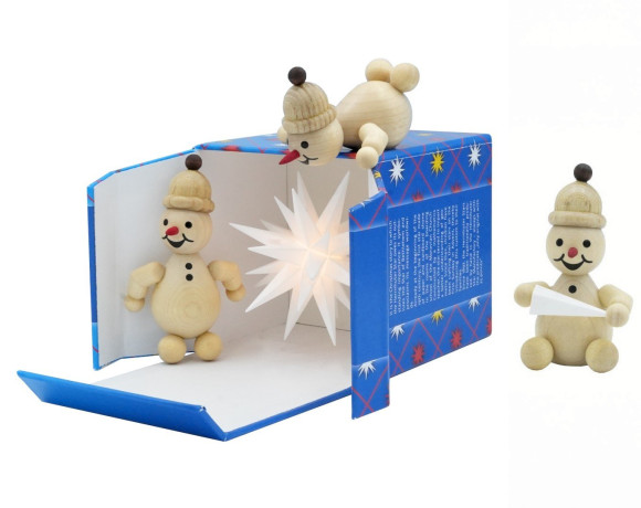 Set Schneemann Junior Schöne Bescherung mit Herrnhuter Stern + Junior Sternemacher