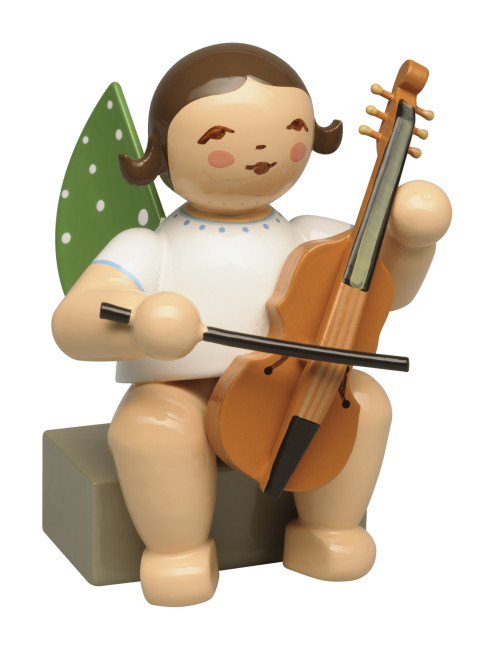 Engel mit Viola da Gamba, braunes Haar