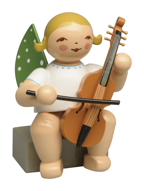 Engel mit Viola da Gamba, blondes Haar